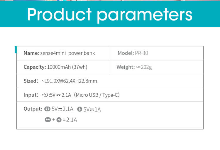 شارژر همراه روموس PSL10 ظرفیت 10000میلی آمپرساعت